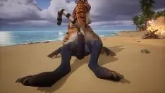 Reproducir Lounge lizard man se folla a una panthera tigris y se corre sobre ella - wildliving