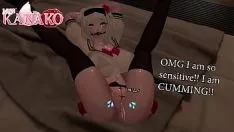 Jouer Je m'attache les mains et je m'étouffe pendant que tu taquines et fais vibrer ma chatte de catgirl jusqu'à ce que je gicle !!!!