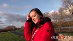 Play European MILF Convinced to Fuck in Public for Money