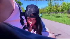 Play A daring public blowjob challenge to a stranger in the park, the guy thought it was a prank!
